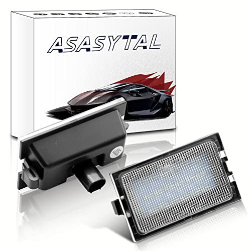 Asasytal LED Number Plate Rear Light, 12V SMD Canbus Car Registration License Plate Lamps Compatible with LR2/3 Land-Rover Free-lander2 Discovery 3/4 V8 4.4L/V6 4.0L 5.0L, 2 Pieces