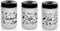 UTILISSIMI EDITACASA - Set contenitori - Tris Barattoli sale zucchero caffé con coperchio chiusura ermetica capienza 660ml vetro satinato - altezza 15 cm