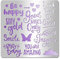 INFUNLY Metall-Wörter-Schablone - Tägliche Wörter Edelstahl-Buchstaben Wiederverwendbar für DIY Handwerk, Malerei, Gravur, Scrapbooking und Dekor