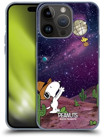Head Case Designs Offizielle Peanuts Nebelfleck-Ballon Woodstock Snoopy Raumcowboy Gelhülle [Militärischer Schutzgrad] Kompatibel Mit Apple iPhone 15 Pro Und Kompatibel Mit MagSafe