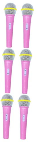 Uonlytech 6pcs Photo Prop Microphone Boys and Girls Microphone Model Pretend Play Toys for Boy Girl