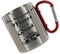 Crealuxe Edelstahltasse mit Karabiner 'Echte Männer wie Name fahren Quad' Tasse personalisiert, Kaffeetasse, Bürotasse, Metalltasse mit Name, Geschenk