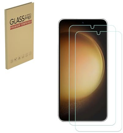 Protecteur d’écran pour Samsung Galaxy S23 Film en verre trempé 9H Dureté Résistant aux rayures HD Clair [Paquet de 2]