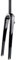 BSFHQS Starre Gabel Für Gravel Bikes 700C Rennräder Starrgabel QR Carbon Fahrrad Vordergabeln Scheibenbremsen Fahrrad Hartgabel 28,6mm Gerades/Konisches Rohr(Gloss Black,Straight)