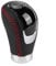 Manuell Schaltknauf 6 Gang - Universal Gear Shift Knob mit 3 Adaptern 8mm 10mm 12mm, PU Leder Schaltknauf Auto (Rot)
