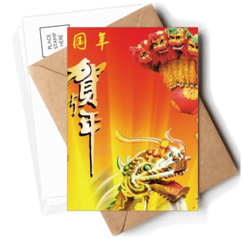 Chinesische Neujahrs-Postkarten, Umschläge, blanko, Notizkarten, Versandkarten