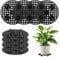 Trendecor 8 Stück Topfpflanzenständer, Pflanzen Untersetzer Drainage Mesh 20cm Rund Blumentopfgitter Pad Gitter aus Kunststoff für Innenbereich Bonsai Außenbereich Schale Garten Pflanzkübel