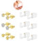 WillTen 6Pcs Ohrloch Stecher Set Ohrlöcher Selber Stechen, Piercing Set Selber Stechen mit Built-in Gemischt Studs Ohrringe Selber Stechen, Ohrlochpistole Piercing Pistole Piercing Stechen Set Gold