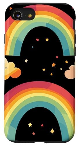 Happy Rainbows And Clouds Cartoon Rainbow Case for iPhone SE (2020) / 7 / 8