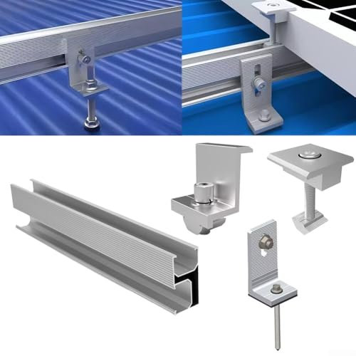 Solution de montage de panneau solaire profilé en aluminium pour une installation facile sur différents types de toit (pour 3 panneaux solaires de 30 mm)