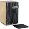 Avora Cajon Black Zebra - Percussion Trommelkiste - Stimmbare Gitarrensaiten - Sitztrommel & warmer Klang - Snare-Effekt - Inkl. Sitzpad aus Neopren - Instrument mit Schlagfläche aus Birke - Schwarz