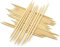 Palillos de dientes de madera, palillos desechables grandes y redondos para limpieza de dientes, resistentes, seguros, de doble cara, reutilizables (300 unidades)