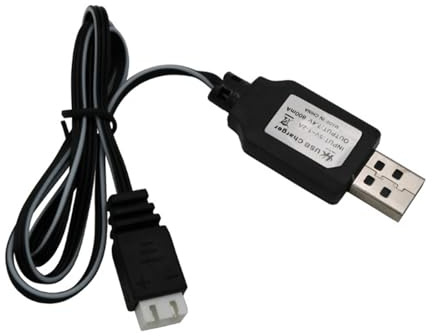 NVOQILIN USB-Ladekabel auf 3-poligen Anschluss für Lithium-Batterien mit Anschluss und LED-Warnleuchte