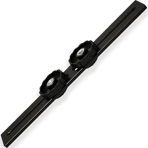 Lotsdonxia 8-Inch Dual Flash Mount, Black Aluminium Alloy Camera Extension Bar with 1/4 & 3/8 Tripod Screws for Photography & Videography