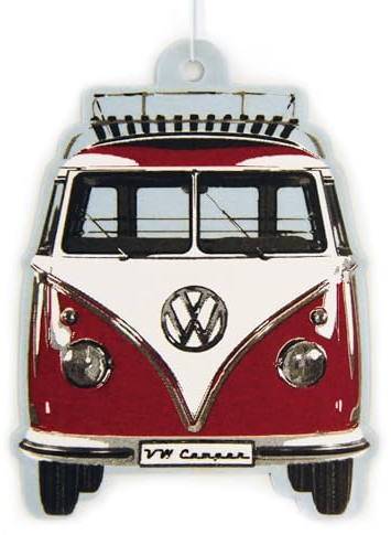 BRISA VW Collection - Volkswagen Luft-Erfrischer-Duft-Spender fürs Auto im T1 Bulli Bus Motiv Einzelpack (Bus Front/Vanille/Rot)