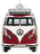 BRISA VW Collection - Volkswagen Luft-Erfrischer-Duft-Spender fürs Auto im T1 Bulli Bus Motiv Einzelpack (Bus Front/Vanille/Rot)