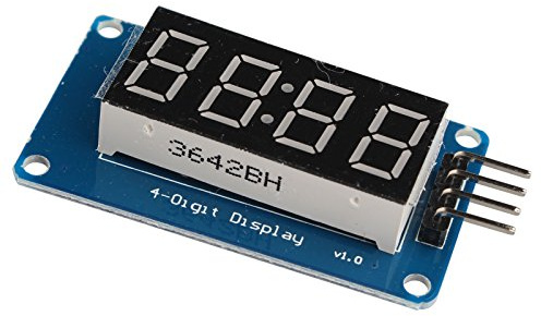 HALJIA 4-4-segment Digital tm1637 LED Röhre Uhr Display Modul mit verstellbare Helligkeit Kompatibel mit Arduino