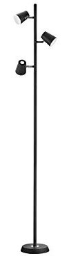 Trio Leuchten LED Stehleuchte Narcos 473190332, Metall schwarz matt, 3 x 4,7 Watt, 4 fach Touch Dimmer