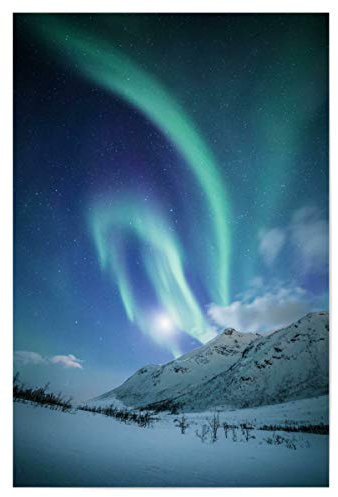 artboxONE Poster 90x60 cm Natur Nordlicht hochwertiger Design Kunstdruck - Bild nordlicht nordlicht polarlicht