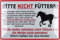 Blechschild 20x30cm gewölbt Bitte nicht füttern Warnschild Pferde Hinweis Deko Geschenk Schild