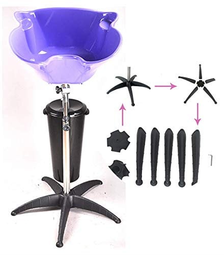 Professionel Haarshampoo Schüssel Mobiles Tragbar Höhenverstellbar Salon Tiefes Becken Zum Haare Waschen Im Bett Und Zu Hause PP Kunststoff Waschbecken Friseur Werkzeug,Withbucket