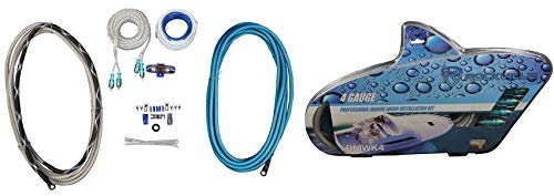 Rockville RMWK4 4 AWG Marine Amplifier Wiring Kit, Waterproof, Tinned-OFC/CCA, High-Current, Complete Install for Boat & Car Audio