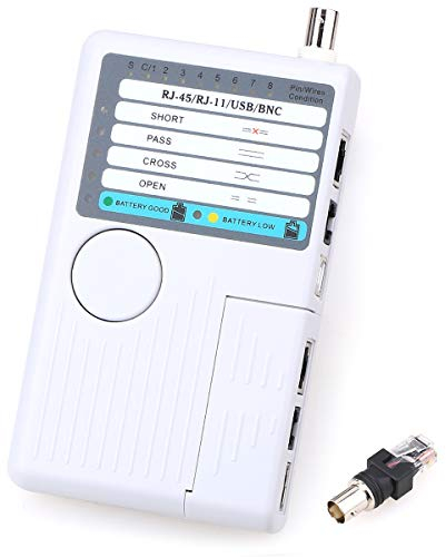 NF-3468 4-in-1 Netzwerk-Kabeltester RJ-45/ RJ-11/USB/BNC