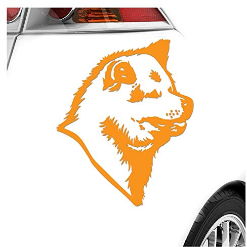 Kiwistar - Autoaufkleber - Akita Hund - Orange - 40x33cm - Aufkleber für Auto, Laptop, Fahrrad, LKW, Motorrad mehrfarbig JDM Decal Racing
