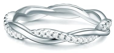 Trilani Damen Ring 925/- Sterling Silber mit Zirkonia im Brillantschliff