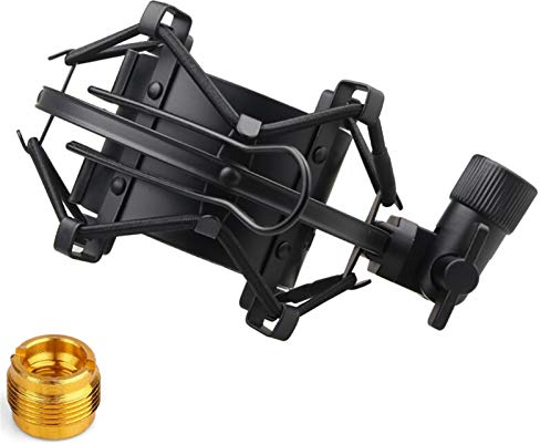 Miwayer Mikrofon-Stoßdämpfer Halterung, Universal Mikrofon Shock Mount, Mikrofonhalter Halterung, mit 1.6-1.8(42-47MM) Durchmesser für Aufnahme, Rundfunk, Studio