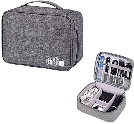 WITERY Travel Cable Bag Electronics Organiser Portable Cable Organiser Waterproof Electronics Accessories Case for Cables Power Bank USB Drive Charger Earphone Hard Disk