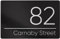 Personalised Contemporary Floating Composite Aluminium Metal House Sign | Modern Door Number Plaque | Address Sign | 200mm x 130mm (Black Background)