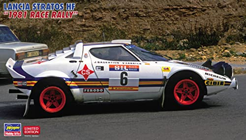 Hasegawa HA20561 1/24 Lancia Stratos HF, Race Rally 1981 Modellbausatz, Mehrfarbig, Mittel