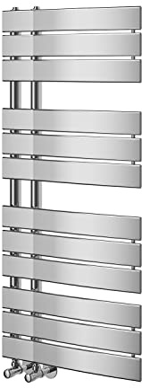 Go Bathrooms Tekar Chrome Heated Towel Rail 1080 x 550mm Heated Towel Rail Designer Bathroom Radiator Modern Elegant Flat Panel Radiator Premium Chrome for Luxurious Finish