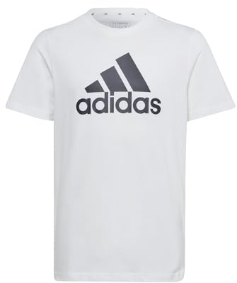 adidas Unisex Kinder Essentials Big Logo Cotton Tee, White / Black, 11-12 Years