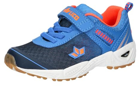Lico Unisex Kinder Barney Hallenturnschuhe, Marine Blau Orange, 29 EU