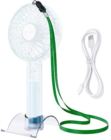 VKUSRA Accessories Kit for Handheld Fan with 1 Holder, 1 Green Lanyard and 1 USB Cable (USB to Type-C) - the Fan is 𝗡𝗼𝘁 Included