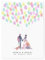 DEL MÀ Unique & Personal Leinwand Hochzeit Fingerabdruck personalisiert Luftballons Hochzeit Gästebuch Mal Anders Alternative mit Fingerabdrücke 30x40 cm (OHNE Farbe)