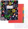 Jot & Mark Rezeptbuch mit 3 Ringen, 21,6 x 24,1 cm, Vollseite mit transparenten Schutzhüllen und farbigem Druckpapier für Familienrezepte (21,6 x 24,1 cm Rezeptbinder, Windrad-Blumen)