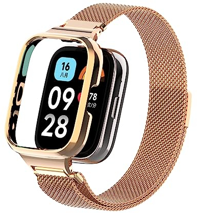 Keecuty Armband für Redmi Watch 3 Active, Kompatibel für Xiaomi Mi Watch Lite 3 Active Metall Redmi Watch 3 Active Wasserdicht Edelstahl Replacement Uhrenarmbänder für Redmi Watch 3 Active
