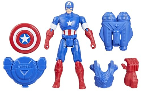 Marvel Epic Hero Series Battle Gear Captain America Actionfigur, 10,2 cm, Avengers Super Hero Spielzeug für Kinder ab 4 Jahren
