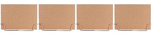 STOBOK 4 Stück Tischplatte Aus Kork Anschlagtafel Aus Leinen Desktop-dekor Reißzwecke Pinnwand Für Den Schreibtisch Holz-pinnwand Plakatwand Gerahmt Büro Hölzern Schwarzes Brett Mit Box