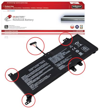 DR. BATTERY C21N1818-3 C21N1818 Laptop Battery for Asus VivoBook 14 F412 X412FJ X412 A412 VivoBook 15 F512 F512FA X512 X512DA R564 K512 S512 Series C21N1818-3 B21N1818 0B200-03280500 [7.7V]