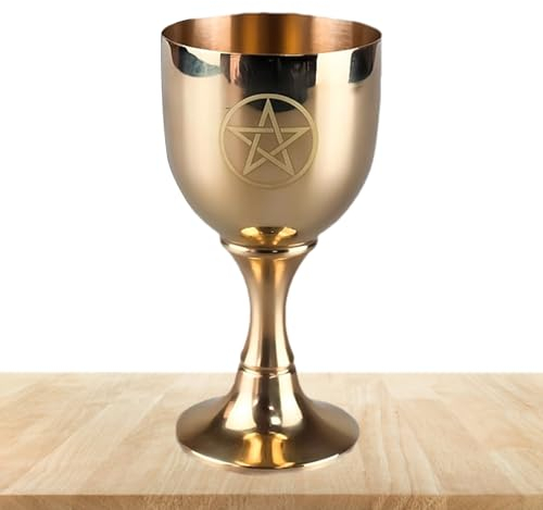 Ristyur Cáliz de Comunión,Copa de Vino de latón | Copas de Vino con cáliz Vintage, Regalos Medievales renacentistas para comunión, Aniversario de Bodas de Navidad