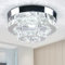 Cainjiazh Moderne Kronleuchter Kristall Deckenleuchte LED Deckenlampe Rund Unterputz Pendelleuchte Kristall Deckenleuchten für Schlafzimmer Wohnzimmer Küche Schlafzimmer Wohnzimmer (Kaltweiß)