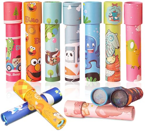Silkwish 12 Stück Kaleidoskope, Vintage Retro-Kaleidoskope, Kinder Mitgebsel, Lernspielzeug für Kindergeburtstag, Neujahr, Weihnachten, Vorratsfüller, Schule, Klassenzimmer (Zufällige Farbe)