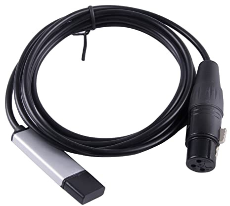 USB Compatible With XLR DMX512 DMX 512 Adattatore dell'interfaccia Luce Light Disco Light DJ Party Beam L Freestyler DMX Controller Apparecchiatura Cavo (Size : 1.8M)