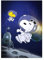 Displate - Poster aus Metal - Peanuts - Snoopy in space - Astronaut Woodstock 67.5 cm x 48 cm
