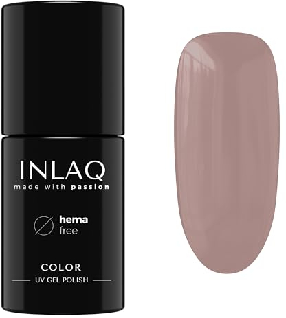 INLAQ® UV Nagellack Beige - 6 ml Hema Free - Langlebiger UV Lack - Nail Polish - Chocolate Kollektion - Gelnägel - Shellac Gel - Gellack ohne Hema | 1085- Almond Forest