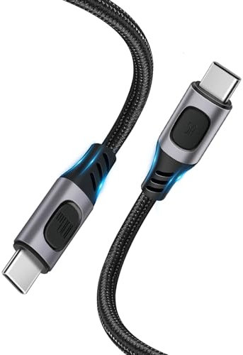 AIYEEN Cable cargador USB-C a USB C (3.3 ft/3,28 pies), 100W PD Cable USB C de carga rápida para iPhone 15 Pro Max Samsung Galaxy S22, Note 20, MacBook Air/Pro, Pixel, Switch